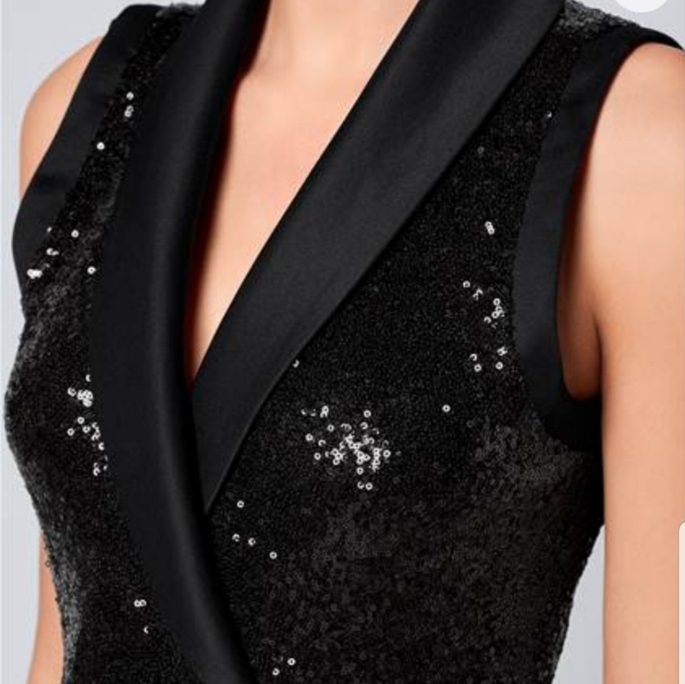 Venus Sequin Tuxedo Style Jumpsuit